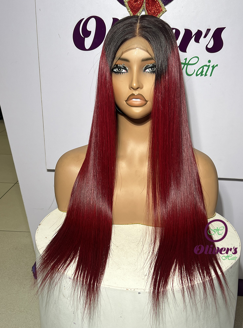 Bone Straight Rouge 5*5