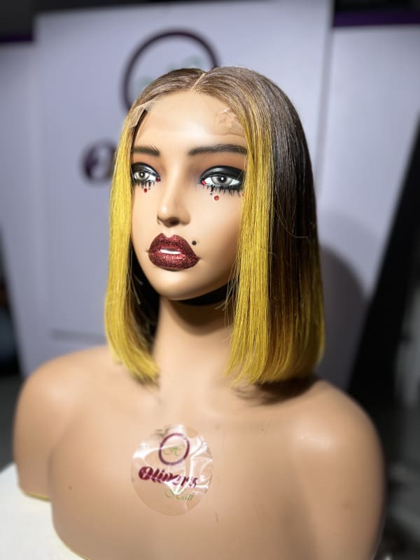 Bone straight fringe closure 5*5