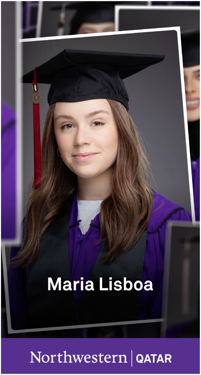 NUQ graduation portrait digital frame — Maria Lisboa