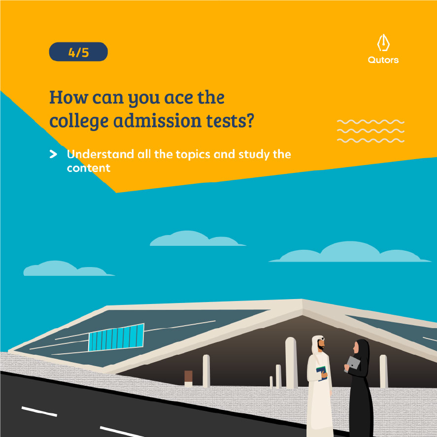 Qutors English social post — college admissions tips