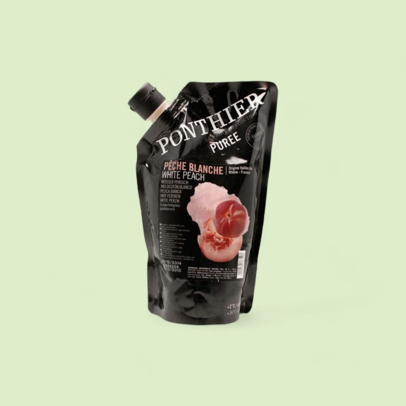 Purée de pêche blanche frais doypack 1kg