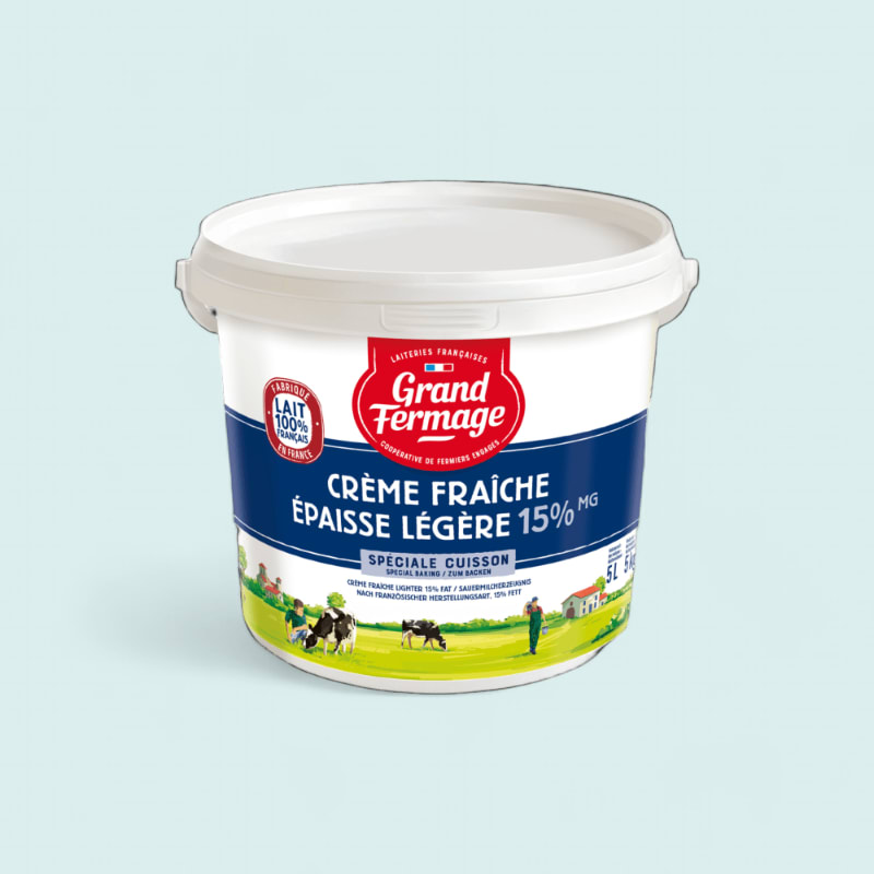 Crème fraîche épaisse légère 15% 5kg