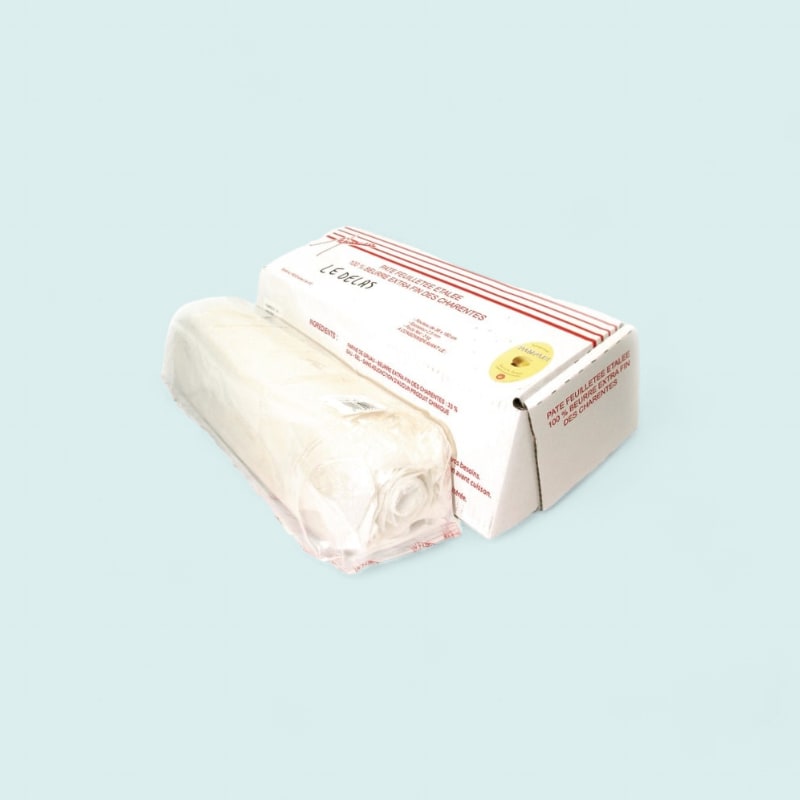 Pâte feuilletée pur beurre étalée 2,5mm rouleau 38x190cm 3kg