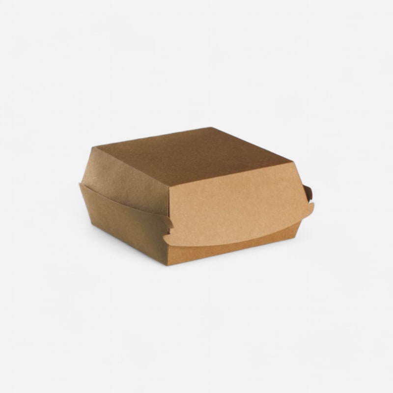 Boîte burger kraft brun 120x116x70 x100