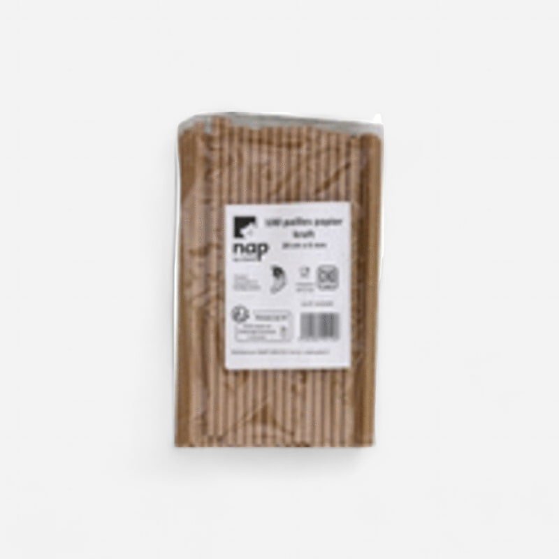 Pailles en papier kraft x100