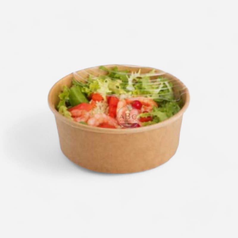 Pot salade 1100mL carton kraft brun PP x50