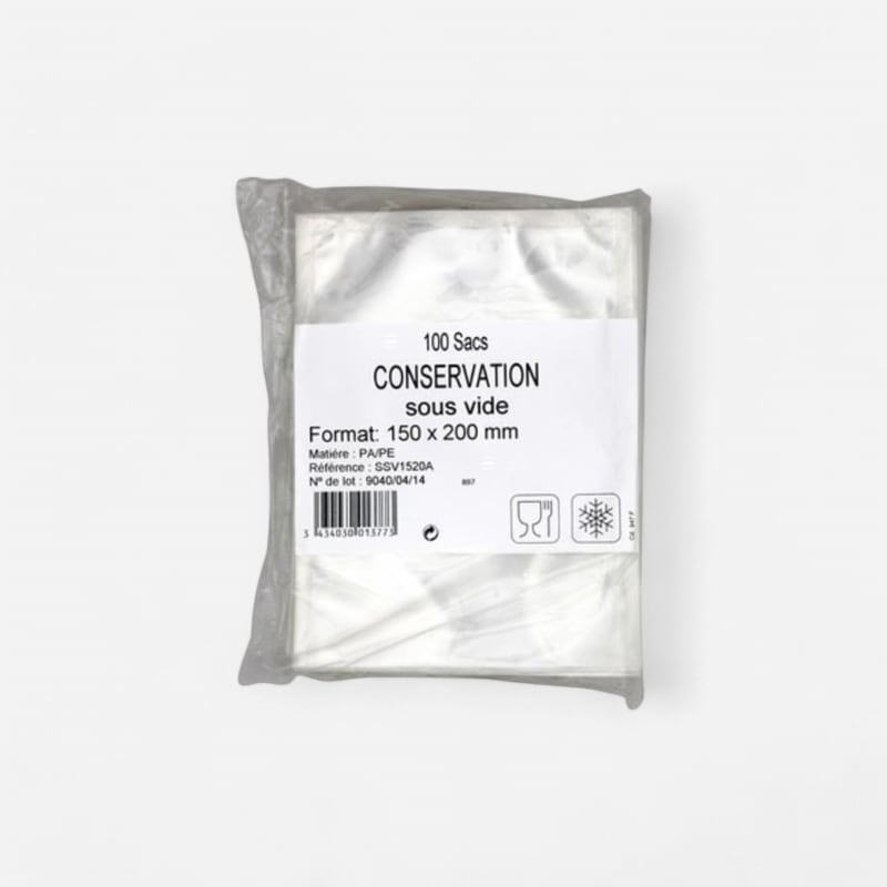 Sacs de conservation sous vide 150x200mm X100