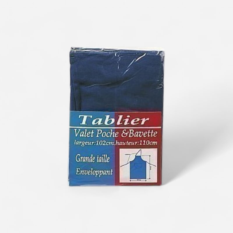 Tablier coton bleu - la pièce