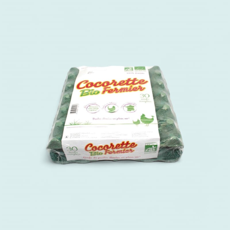 Oeuf plein air moyen BIO x30