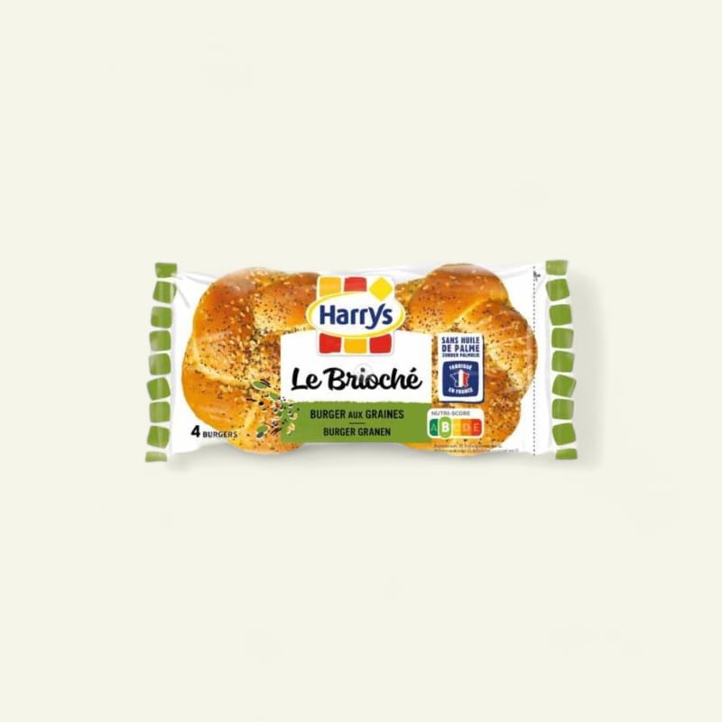 Burger brioché graines 75Gr x 4 Pc