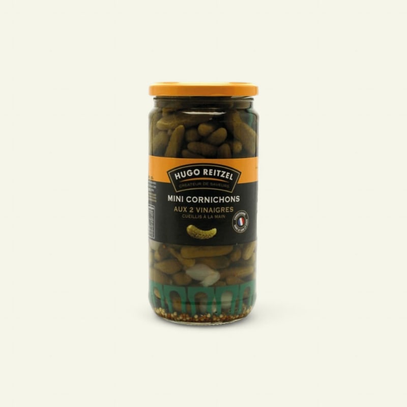 Cornichons mini aux 2 vinaigres bocal 68cl
