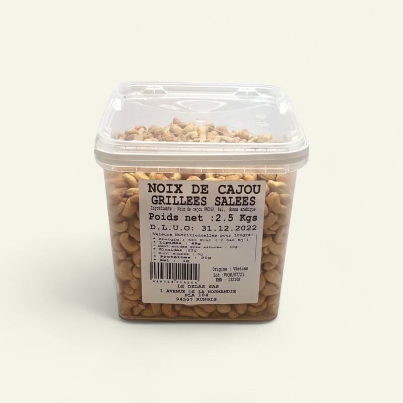 Noix de cajou grillée salée 2,5kg