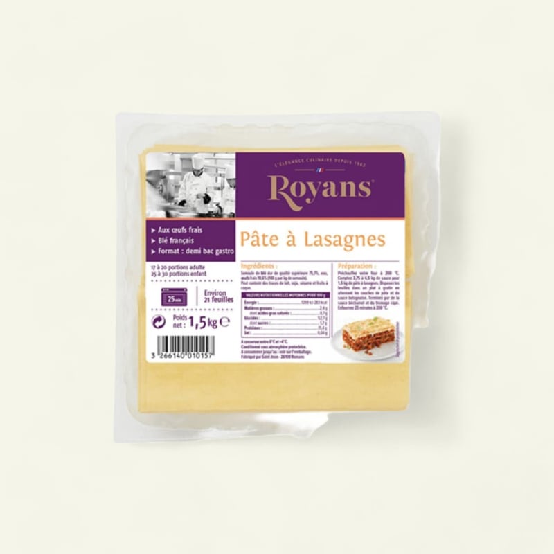 Pâte à Lasagne Fraiche 1,5 KG