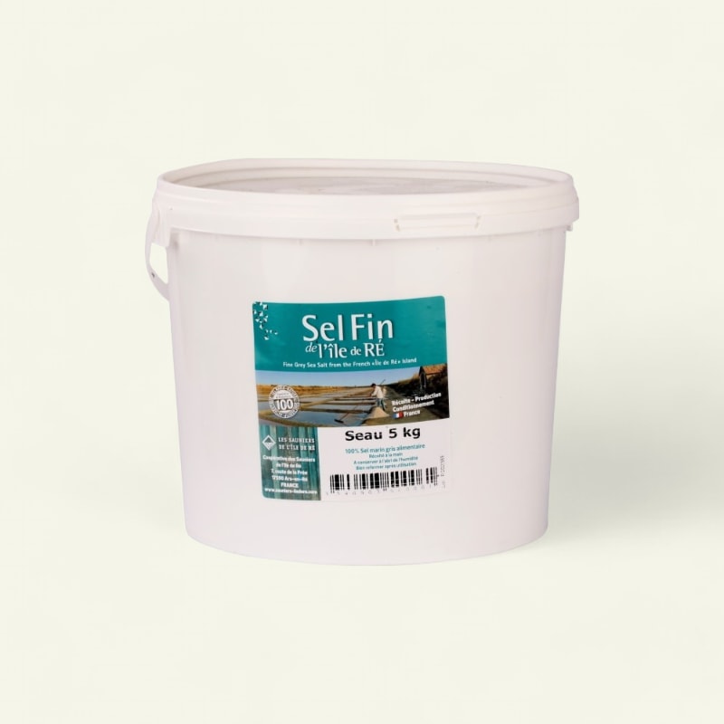 Seau sel fin les sauniers de l'île de Ré