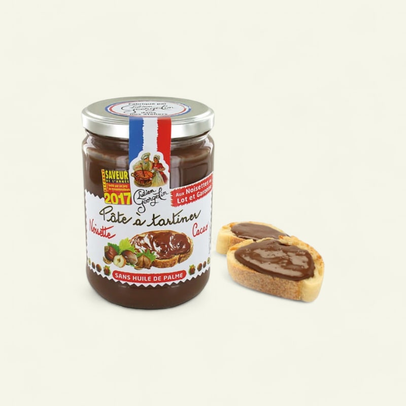 Pâte à tartiner noisette du Lot-et-Garonne et chocolat 600g