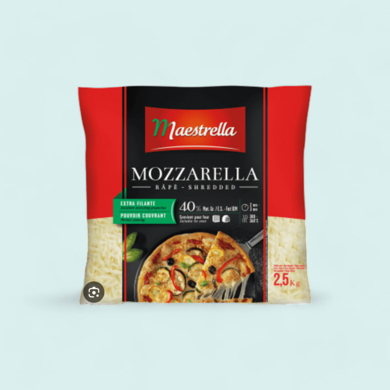 Mozzarella râpée Maestrella 40% 2,5kg
