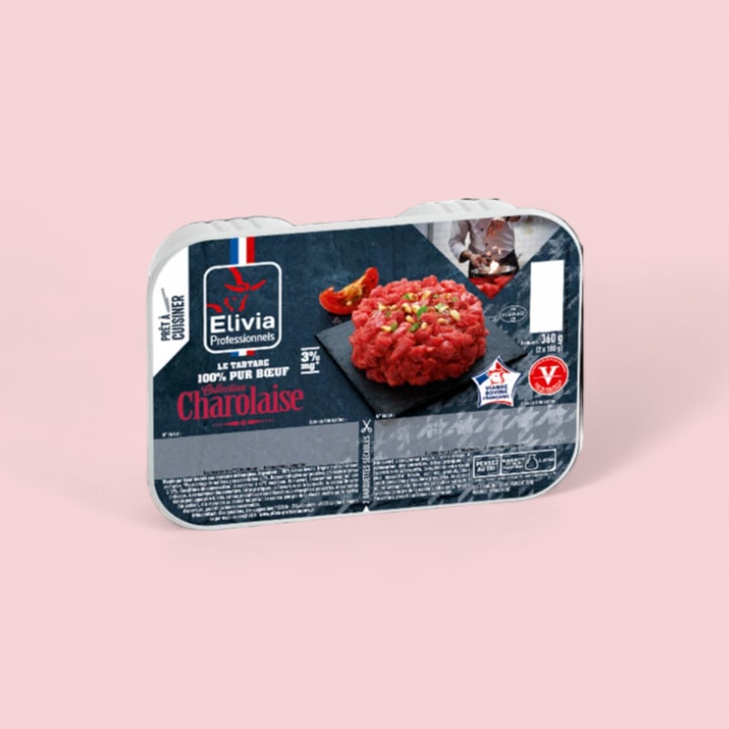 Tartare au couteau charolais Elivia 180g 3%MG VBF X16