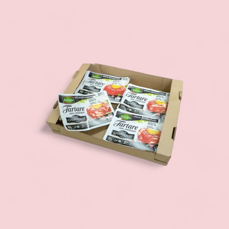 Tartare au couteau charolais Socopa 180g 3%MG VBF X8