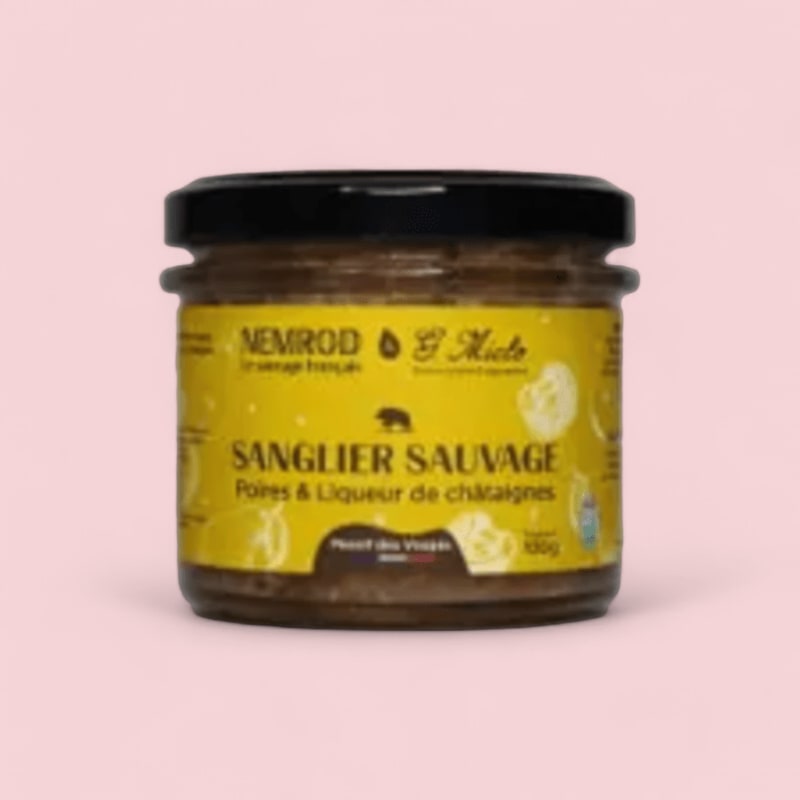 Terrine de Sanglier aux poires et liqueur de chataignes Gibier - 100g