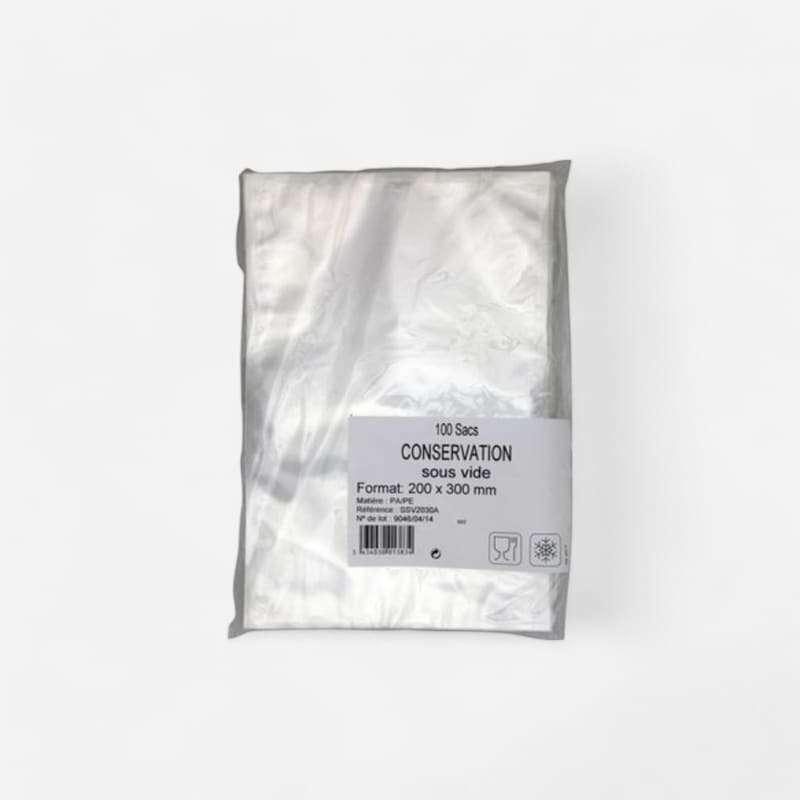 Sacs conservation sous vide 200x300mm X100