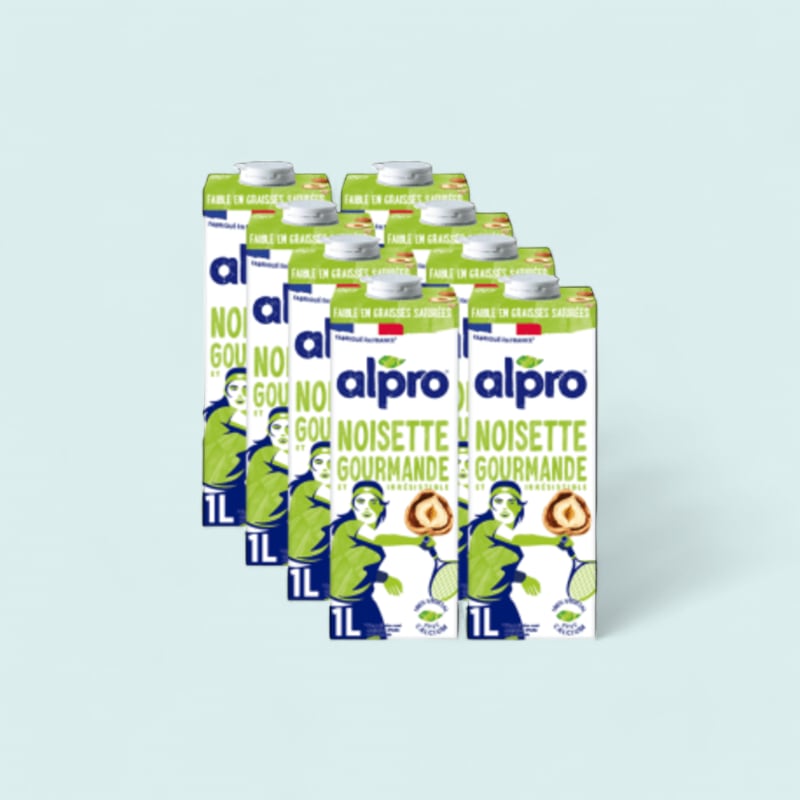 Lait végétal noisette Alpro 1Lx8