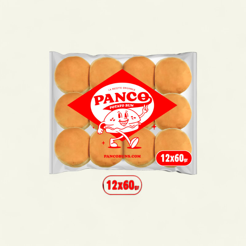 Potato bun burger artisanal Panco 60Gr x12 Pc