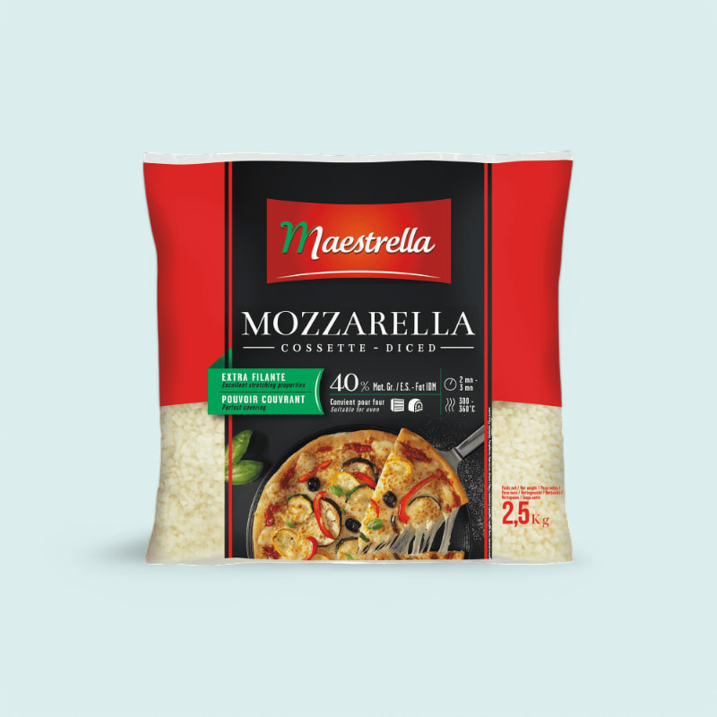 Mozzarella cossette Maestrella 40% 2,5kg
