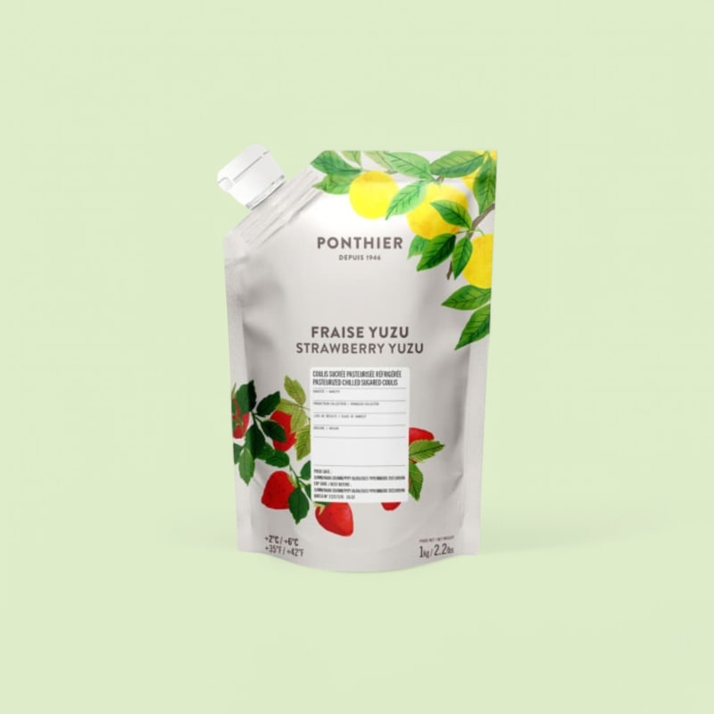 Coulis de fraise yuzu frais doypack 1kg