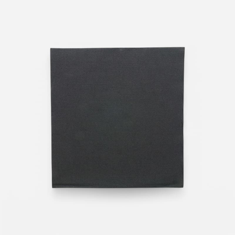 50 serviettes noires double point tissue 39x39cm pliée en 4 (grande carré)