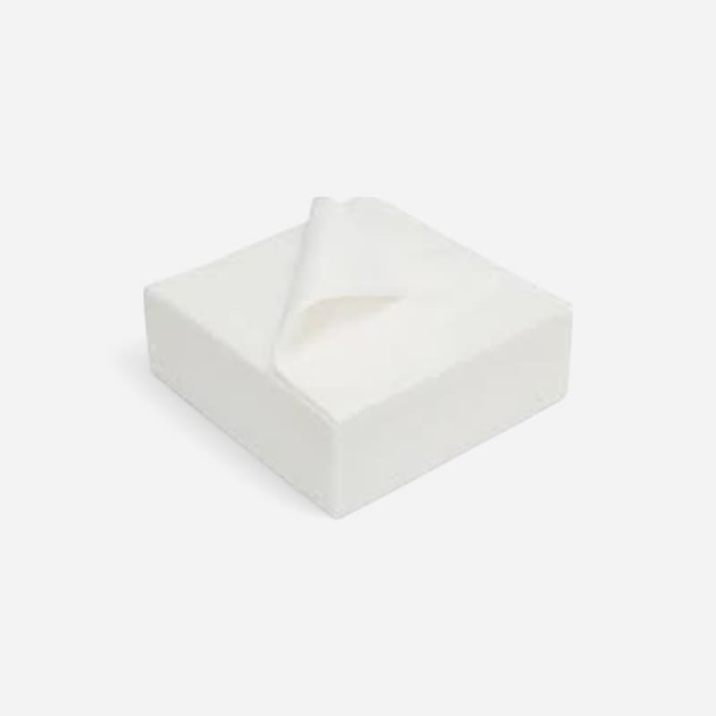 50 serviettes blanches Airlaid 40x40cm pliée en 4 (grande carré)