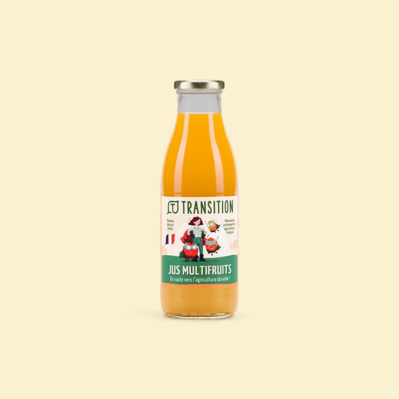 Jus multifruits origine France - Pur jus 75cl