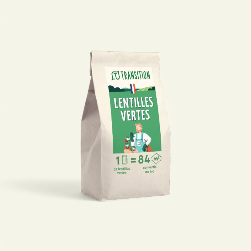 Lentilles vertes en conversion bio origine France - 10kg