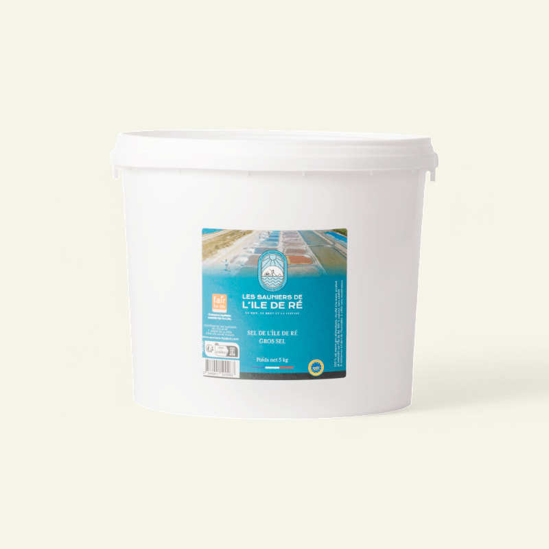 Seau gros sel les sauniers de l'île de Ré 5kg