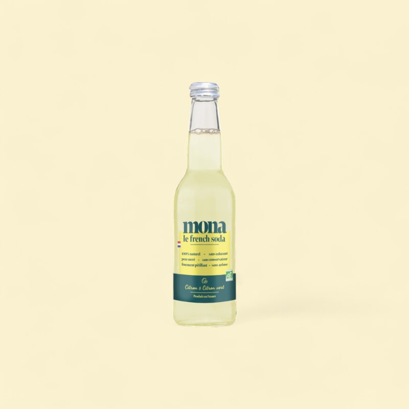 MONA - LIMONADE BIO CITRON CITRON VERT - 12x33cl