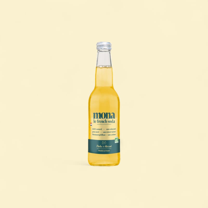 MONA - LIMONADE BIO PECHE ABRICOT - 12x33cl
