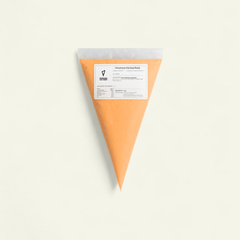 Houmous frais artisanal Poches 1kg - Harissa et Eau de Rose