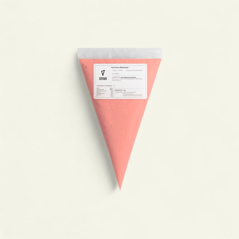 Houmous frais artisanal Poches 1kg - Betterave