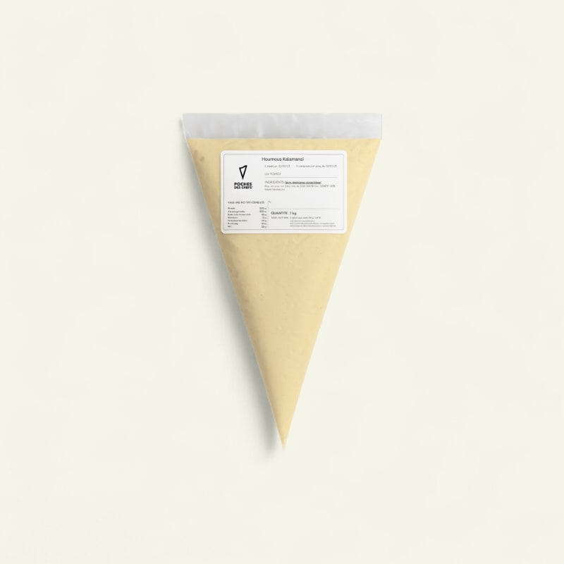 Houmous frais artisanal Poches 1kg - agrume Kalamansi