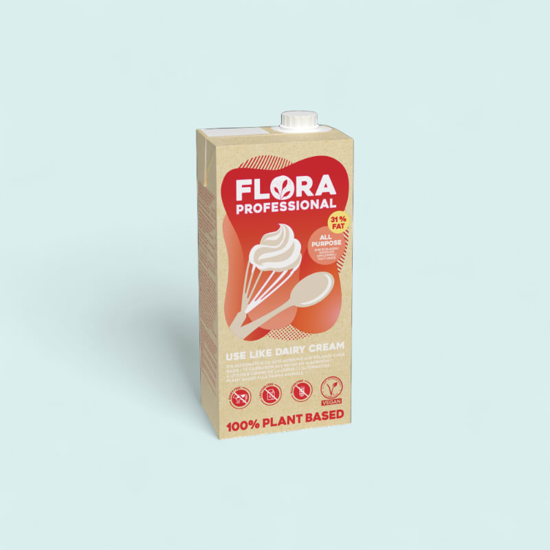 Crème liquide végétale 31% Flora 8x1L