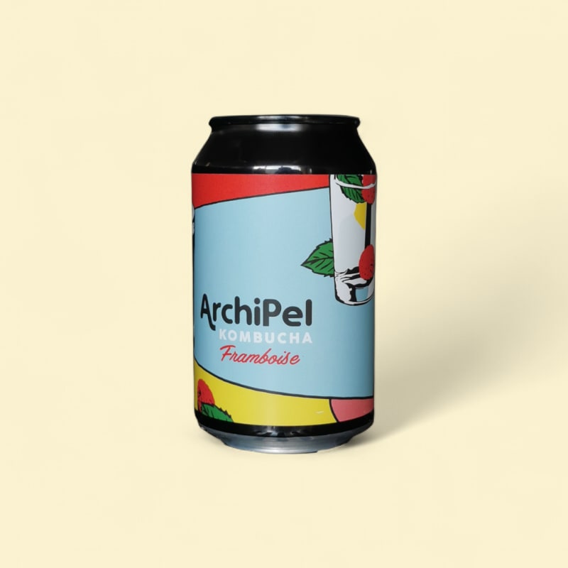 Kombucha Framboise canette 24x33cl