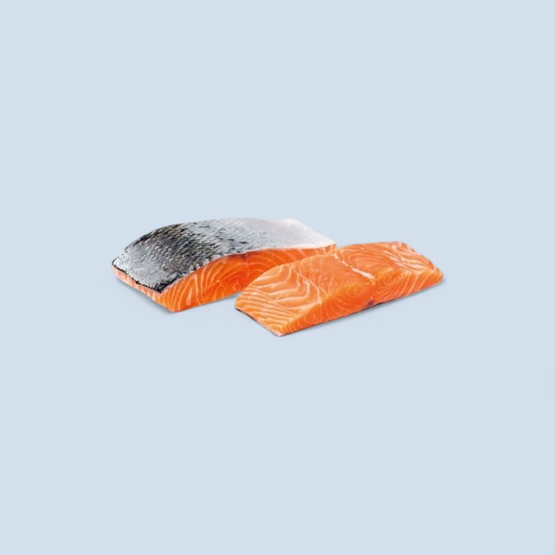 Salmon Steak Skin-on Boneless 190/210 Bulk 5kg