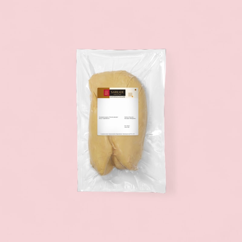 Foie gras de canard cru déveiné Extra français ~500g X5 S/V