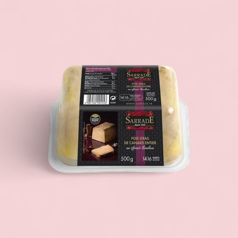 Foie gras de canard entier au St Emilion 500g