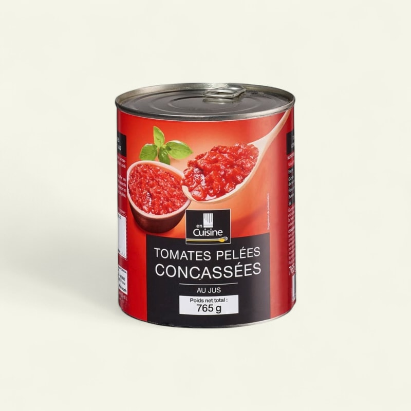 Tomate pelée concassée au jus 4/4 0,8kg
