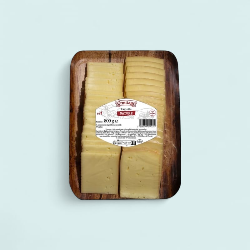 Raclette nature tranchée 800g