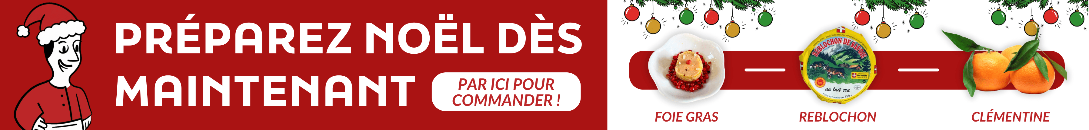 Bannière de Noël frais / ultra frais