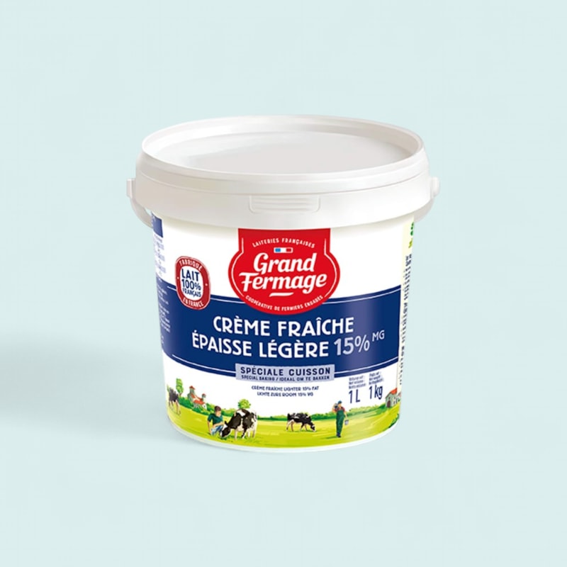 Crème fraîche épaisse 15% 1kg