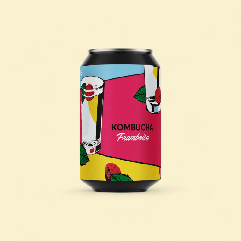 Kombucha Framboise canette 24x33cl