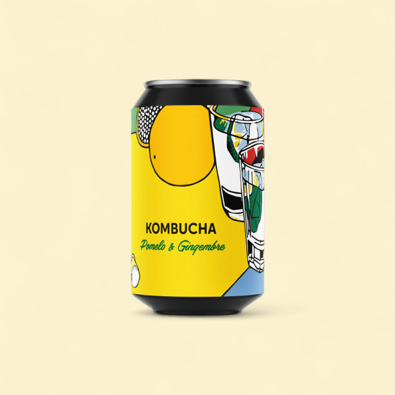 Kombucha Pomelos Gingembre canette 24x33cl