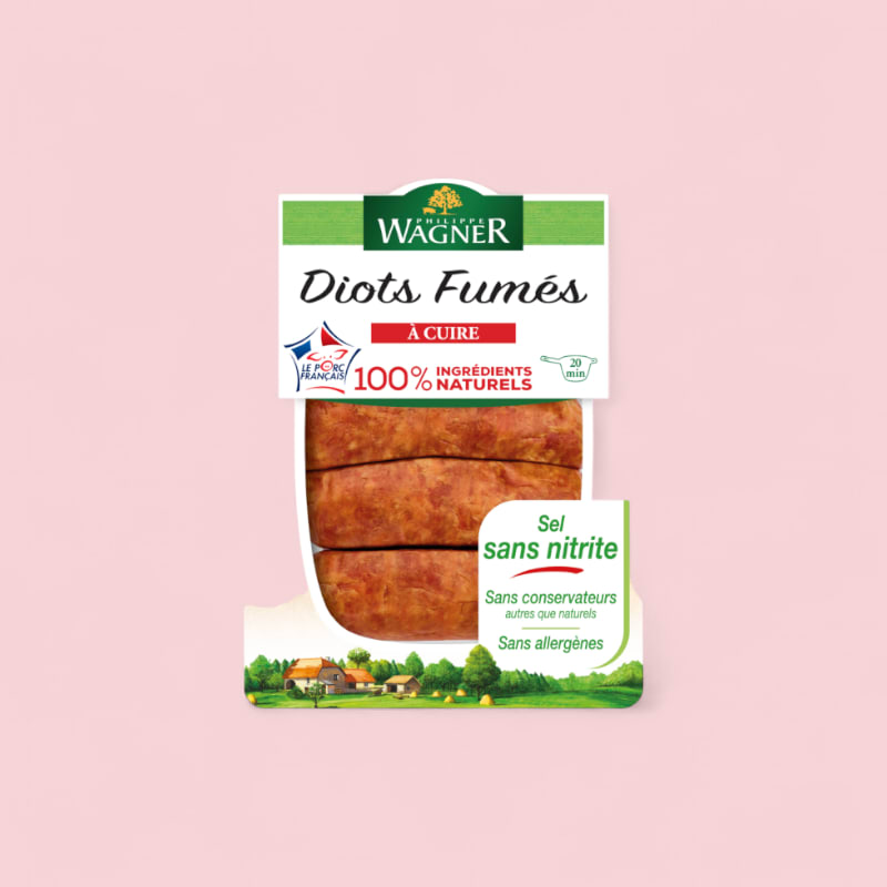 Saucisse diot fumé 4x62,5g